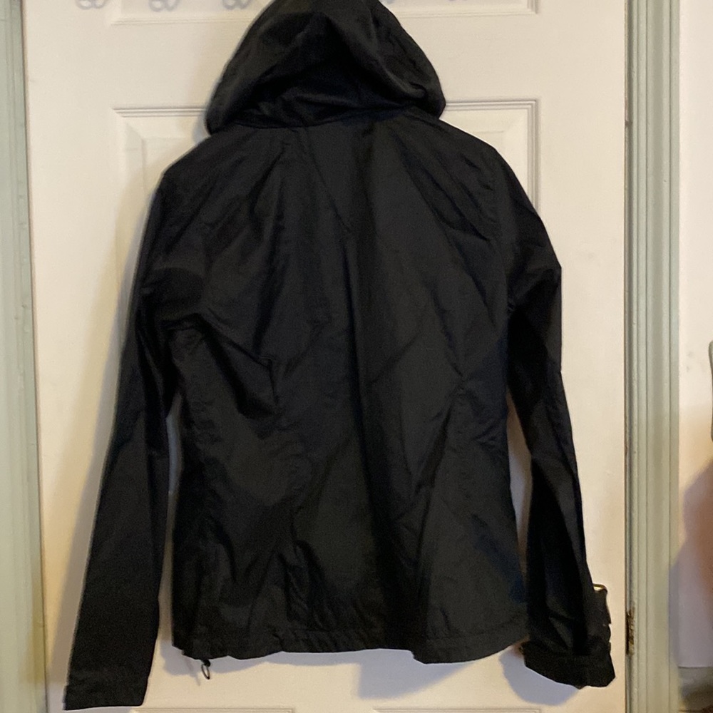 Columbia Black Hooded Windbreaker Jacket with Light Gray Lining - Picture 9 of 9